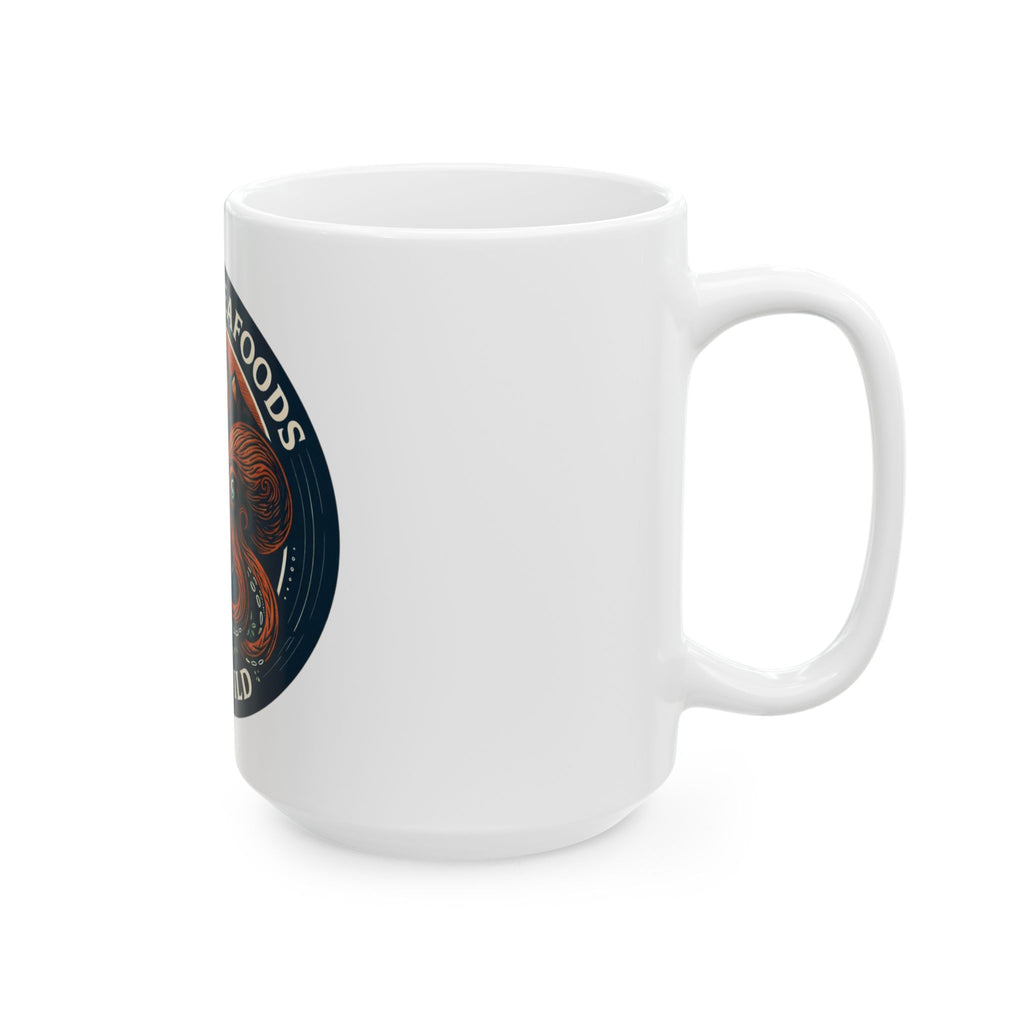Wild Sea Seafoods "Stay Wild" Ceramic Mug — Octopus Coastal Coffee Cup (11oz/15oz)