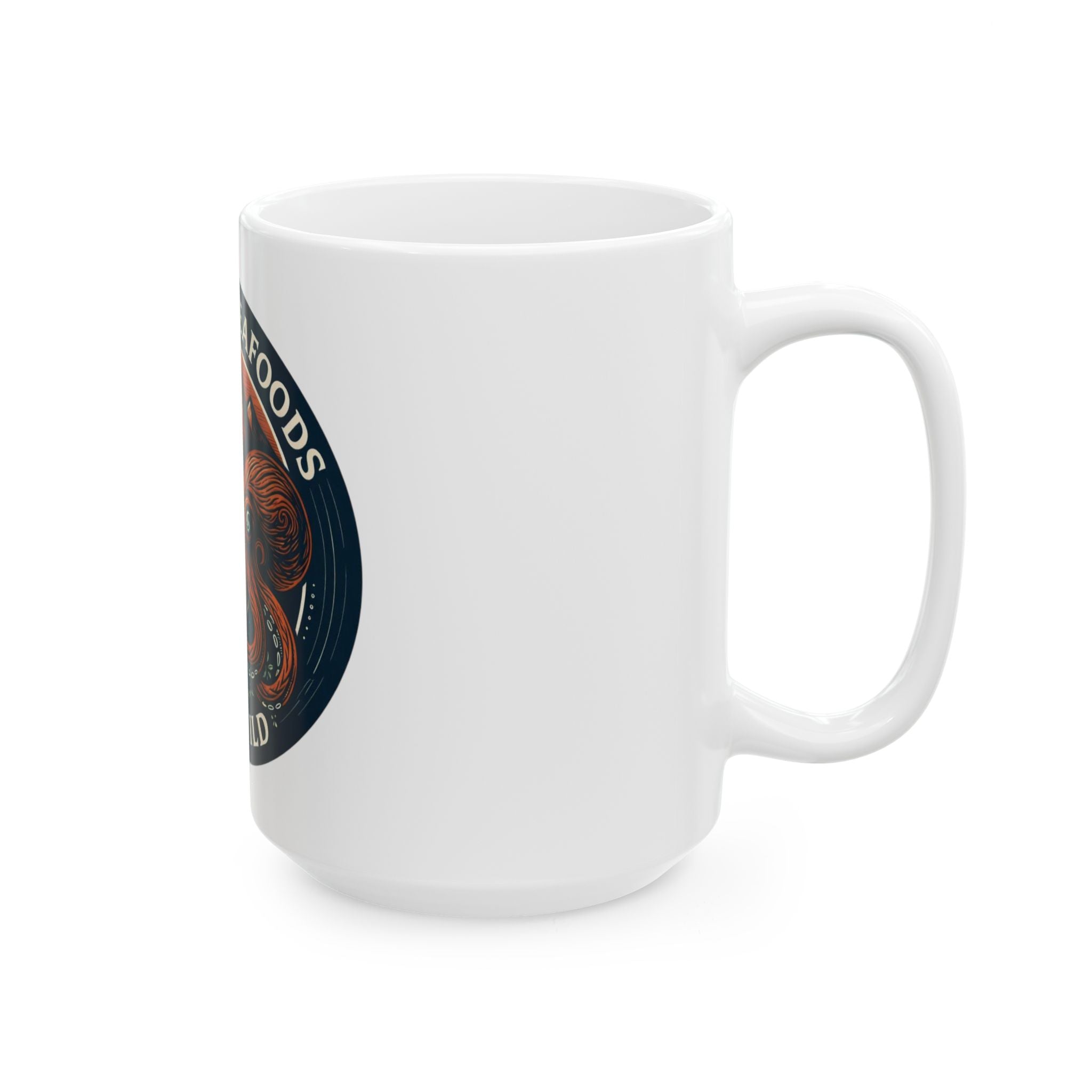 Wild Sea Seafoods "Stay Wild" Ceramic Mug — Octopus Coastal Coffee Cup (11oz/15oz)