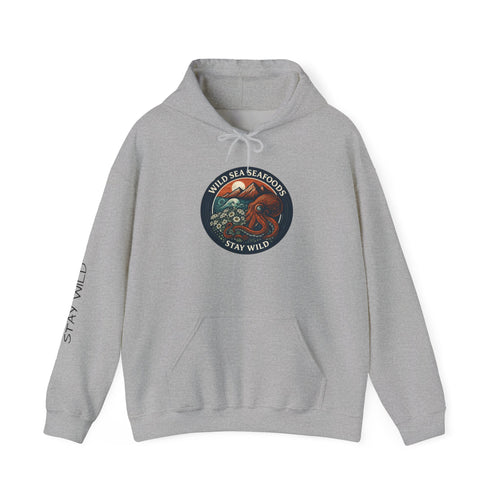 Hoodie — "Wild Seafoods Stay Wild" Octopus Graphic Hoodie