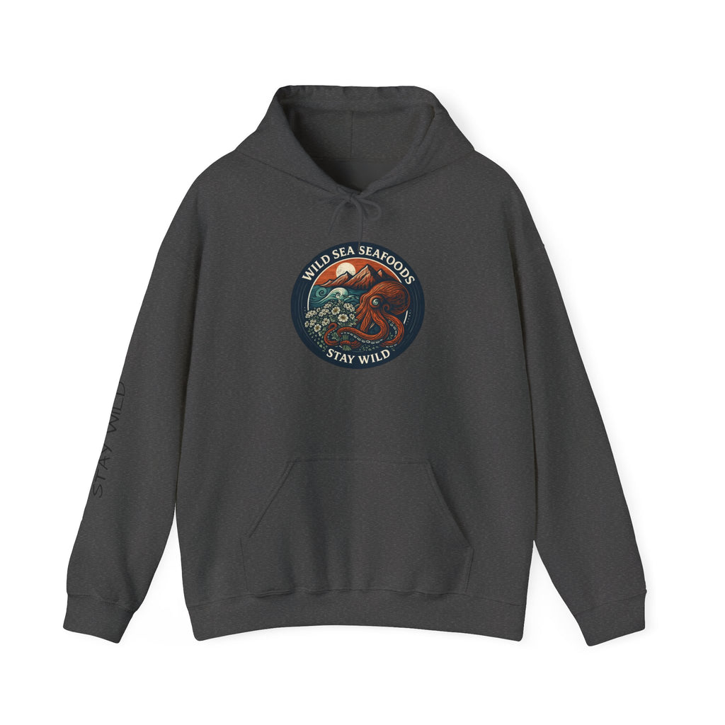 Hoodie — "Wild Seafoods Stay Wild" Octopus Graphic Hoodie