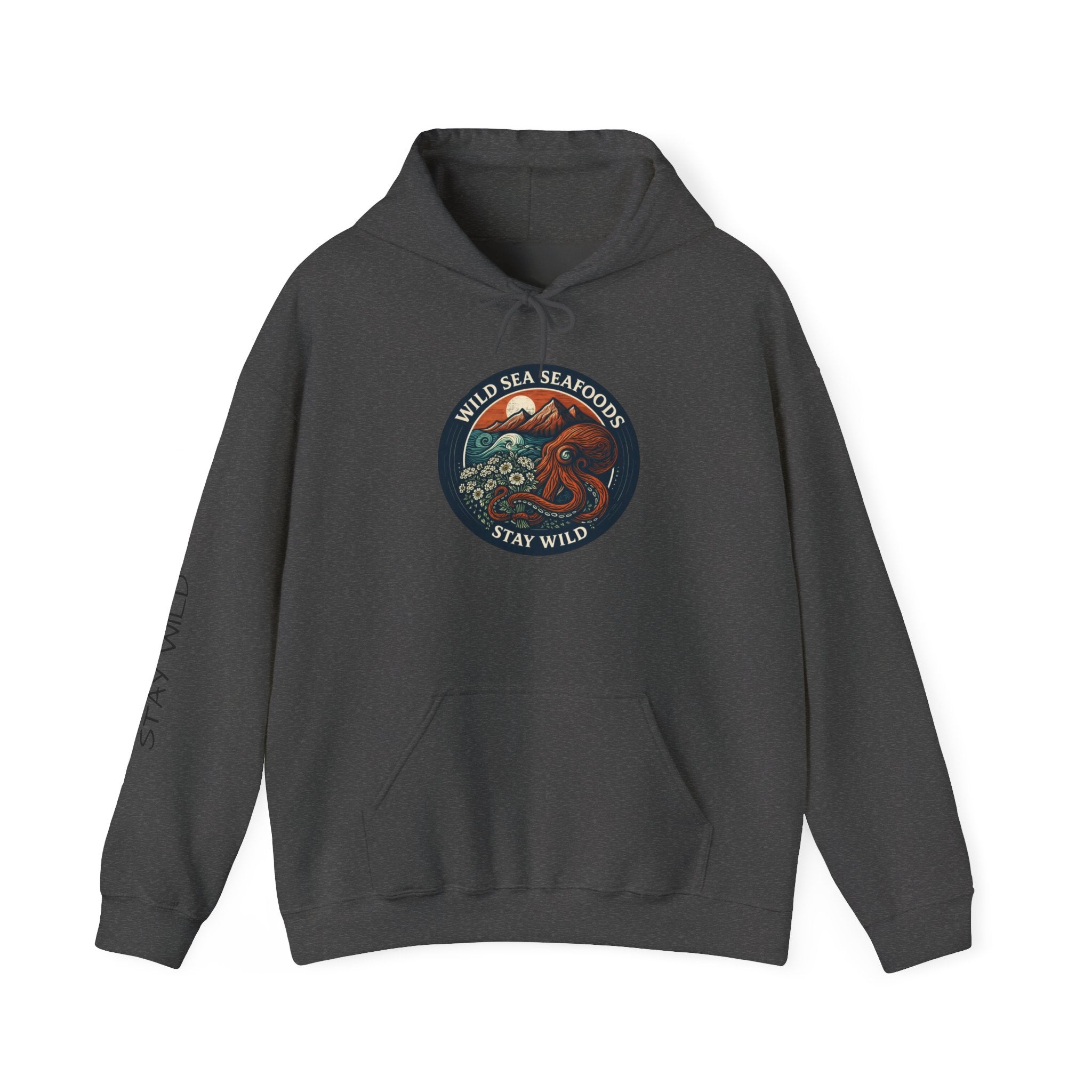 Hoodie — "Wild Seafoods Stay Wild" Octopus Graphic Hoodie