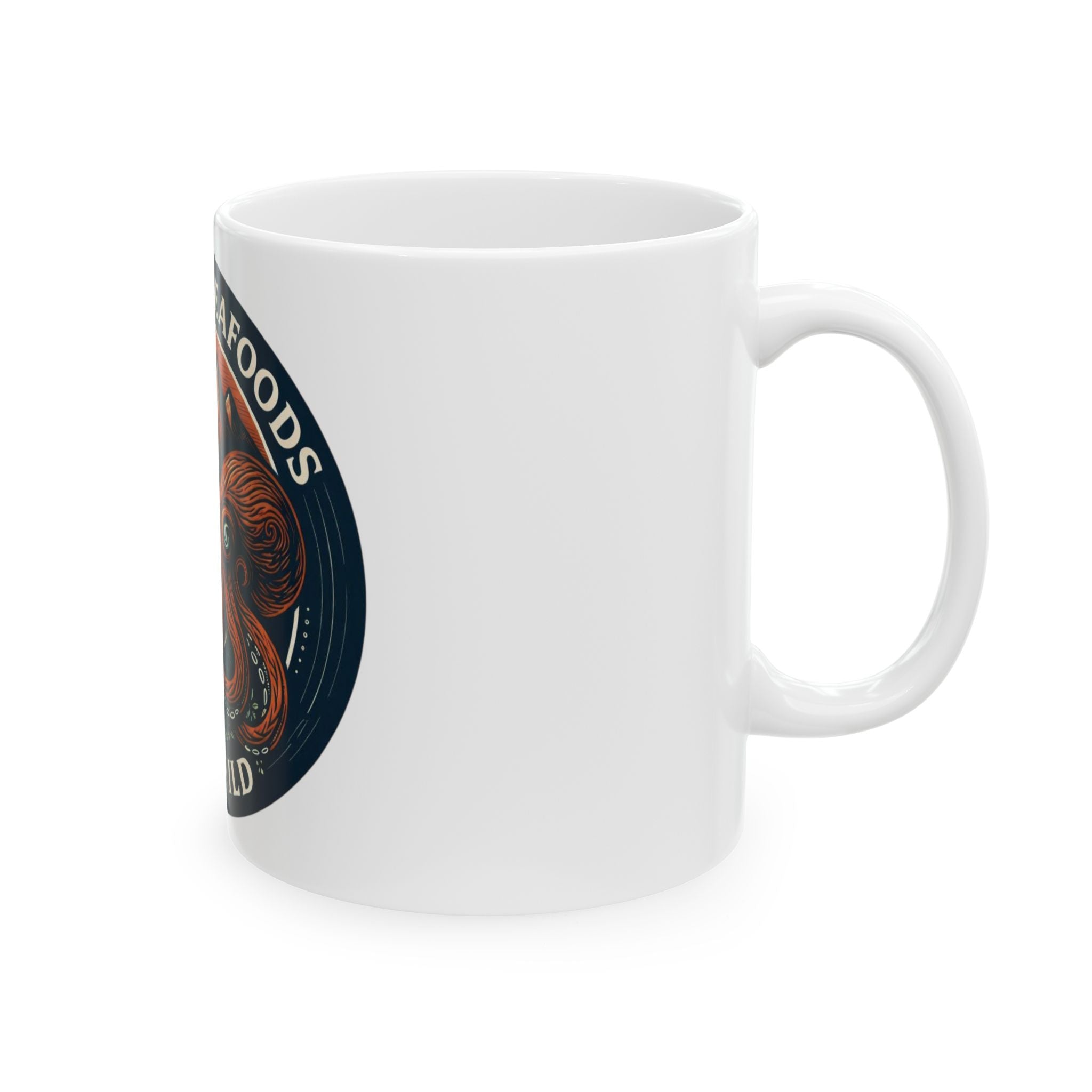 Wild Sea Seafoods "Stay Wild" Ceramic Mug — Octopus Coastal Coffee Cup (11oz/15oz)